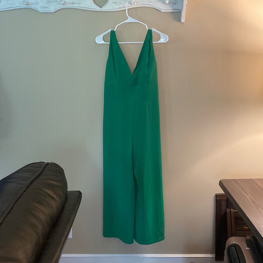 brand new green midi jumpsuit.